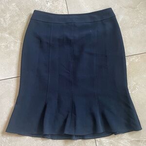 Navy skirt. Lined. Tulip hem